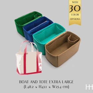 Boat and Tote Extra Large Organizer Insert, Felt Purse Organizer Tote Insert