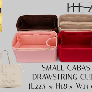 Custom Bag Organizer Insert for Small Cabas Drawstring Cuir Bag  | Multi-Pocket Felt Handbag Insert | Tote Organizer | Insert Cabas