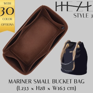 Inserto organizer per borsa personalizzato per borsa a secchiello piccola Mariner Re-Nylon / Inserto versatile per borsa in feltro multitasche / Organizer per borsa resistente