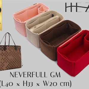 Neverfull GM用多用途フェルトオーガナイザーインサート - マルチポケットハンドバッグ＆トートバッグアクセサリー