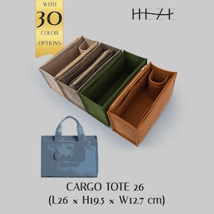 Organizador para bolso cargo Tote 26, inserto de fieltro para bolso, organizador de bolsos con bolsillos