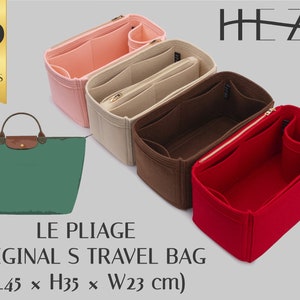 Custom Bag Organizer Insert für Le Pliage Original S Travel | Vielseitige Filz-Handtascheneinsatz mit mehreren Taschen | Strapazierfähiger Tote Organizer