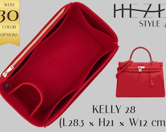 Wkład z filcu premium do torebki Kelly 28 | Personalizowany organizer z wieloma kieszeniami | Elegancki dodatek do torebki | Idealne dopasowanie rozmiaru