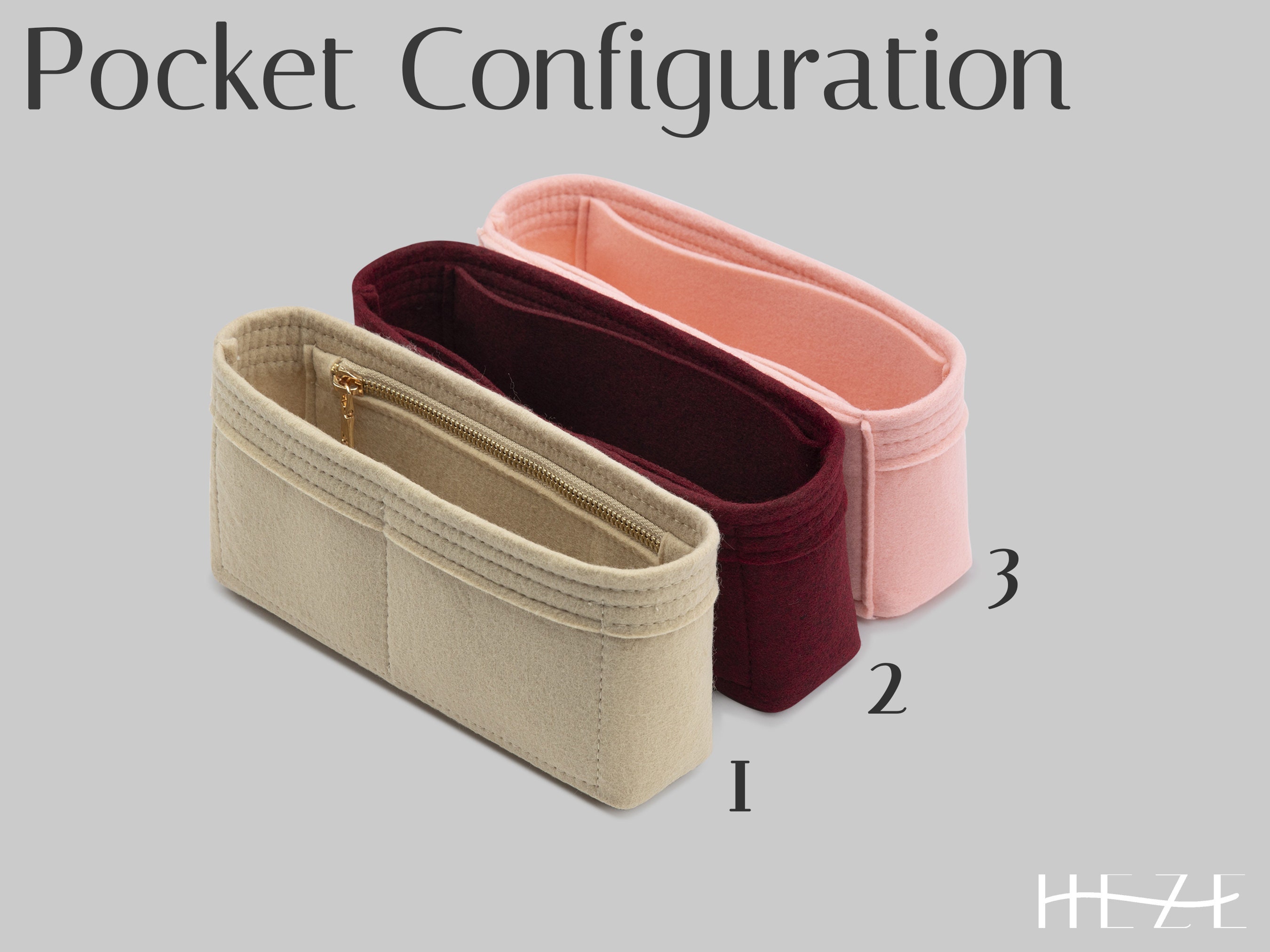 Handbag Insert for Side Trunk MM Bag - Customizable Felt Organizer ...