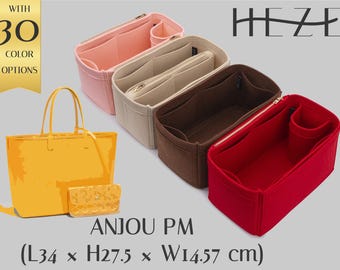 Deluxe Felt Tote Bag Insert for Anjou PM, Customizable Handbag Organizer with Pockets