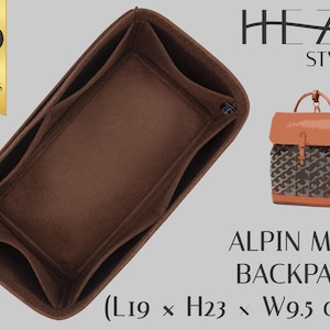 Alpin Mini Backpack Insert - Felt Organizer with Bottle Holder and Multiple Pockets