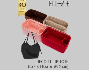 Organizador de bolso de mano Deco Tulip, forro de fieltro y múltiples bolsillos