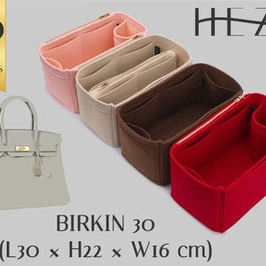 Personalizowana wkładka filcowa do torebki Birkin 30: luksusowy organizer do torebki z kieszeniami