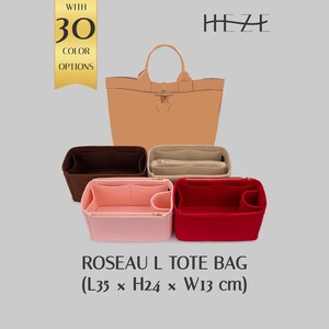 Roseau L Tote Bag Organizer Insert, Felt Purse Organizer, Bag Shaper Insert