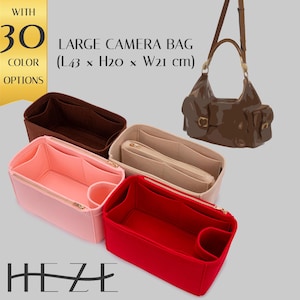 Grand organiseur de sac pour appareil photo : insert en feutre avec plusieurs poches