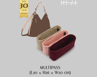 Multipass Bag Organizer Insert, Felt Multi-Pocket Liner