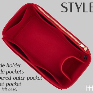 Deluxe Felt Tote Bag Insert for St.Louis GM, Customizable Handbag Organizer with Pockets image 10