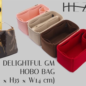 Felt Purse Organizer Insert - Fits Delightful GM Hobo Tote with Multiple Compartments