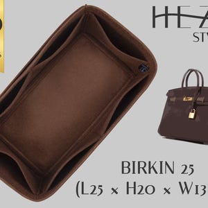 Birkin 25 kompatibel väskformare - Deluxe filtinsats - Med multificka och dragkedja