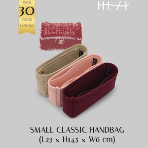 Liten klassisk handväsksinsats, filtväskorganisatör