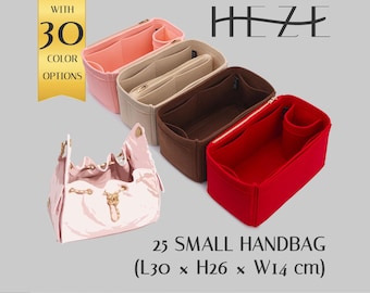 Organizador de fieltro de lujo para 25 bolsos pequeños - Organizador de bolsos multibolsillos personalizable