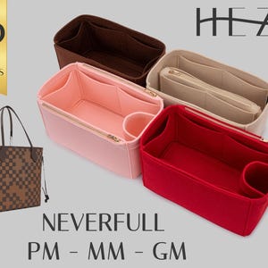 Organisateur pour sac Neverfull : insert en feutre avec poches - Ajustement sur mesure