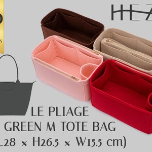 Custom Bag Organizer Insert for Le Pliage Green M Tote Bag  | Versatile Multi-Pocket Felt Handbag Insert | Durable Tote Organizer