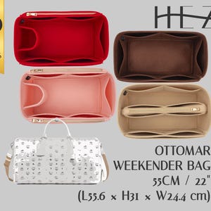 Niestandardowy organizer do torby weekendowej Ottomar 55 cm/ 22" | Uniwersalny, wielokieszeniowy, filcowy organizer do torebki | Wytrzymały organizer do torby