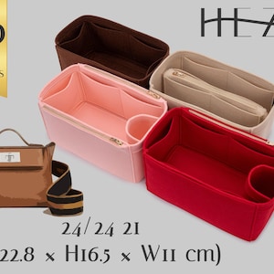 Organizador de bolsos de fieltro versátil para bolsos de mano de 24/24 a 21 pulgadas, solución de almacenamiento y moldeador de bolsos multibolsillos