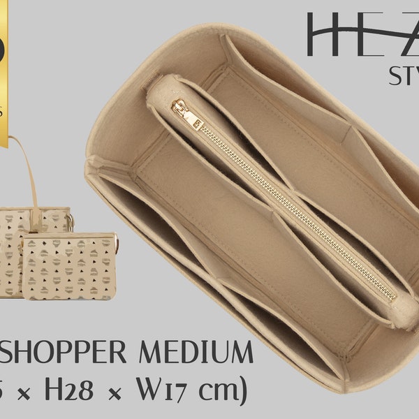 MCM Liz Shopper Medium Custom Bag Organizer & Hand Bag Shaper - Liz Shopper Bag Insert, Handbag Insert, Liz Shopper Bag Organizer