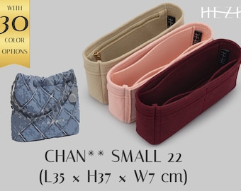 Customizable Felt Handbag Insert for 22 Small Bag - Multipocket Organizer with Zipper