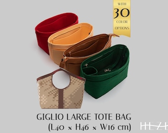Giglio Große Tasche Organizer Filzeinsatz mit Reißverschluss Option 36 Farben