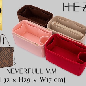 Neverfull MM Bag Organizer: Felt Insert with Pockets (Fits Tote)