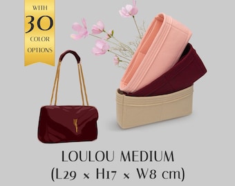 Organizador de bolsos de fieltro para bolso mediano Loulou / Moldeador de bolsos personalizable con bolsillos / Organizador de bolsos / Inserto para minibolsos