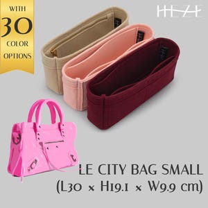 Elegant Felt Purse Insert for Le City Bag Small – Customizable Handbag Organizer with Color Options With Multipocket and Zipper Feature