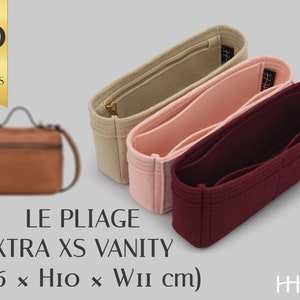 Le Pliage Xtra XS Vanity用ハンドバッグインサート - カラーオプション付きのカスタマイズ可能なハンドバッグオーガナイザー - Le Pliageインサート - クロスボディバッグオーガナイザー