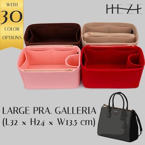 Large Galleria Bag Organizer: Felt Purse Insert with Multiple Pockets