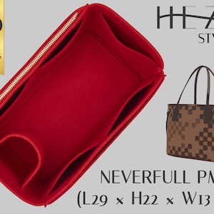 Deluxe Felt Tote Organizer for Neverfull PM - Customizable Multi-Pocket Bag Organizer