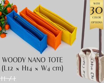Elegant Felt Purse Insert for Woody Nano Tote Bag – Customizable Handbag Organizer with Color Options