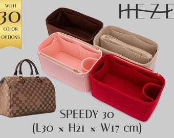Organizador de bolsas Speedy 30, multibolsillos de fieltro (color de cremallera personalizado)