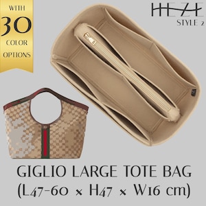 Guc. Giglio Large Tote Organizer: Borsa in feltro modellabile - Design multitasche