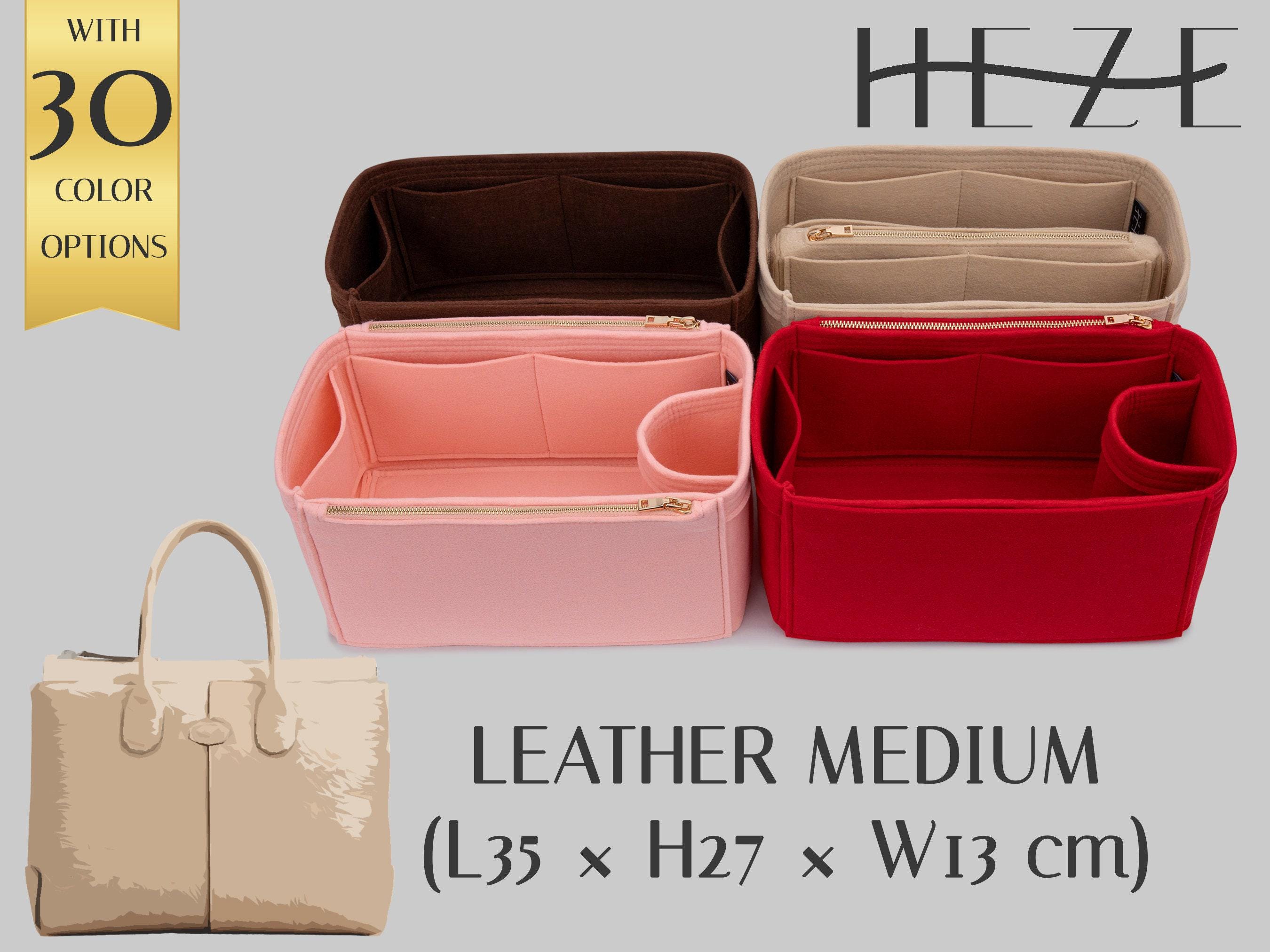 Tod. Leather Medium Bag Insert: Felt Organizer - Multiple Pocket