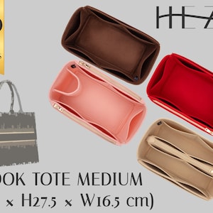 Deluxe Felt Tote Bag Insert for Book Tote Medium, Customizable Handbag Organizer with Pockets