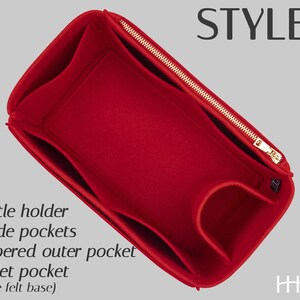 Versatile Felt Handbag Organizer Insert for 25 Medium Handbag: Multi-Pocket Tote Shaper image 10