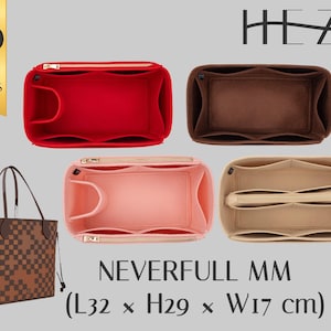 Organizador de feltro para bolsa Neverfull MM (vários bolsos, cores personalizadas)