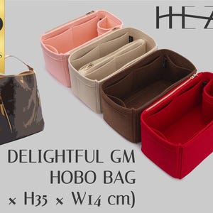 Delightful GM Hobo Bag Felt Insert Organizer (Custom Pockets, Color Options)