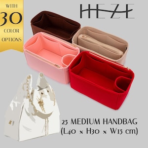 Versatile Felt Handbag Organizer Insert for 25 Medium Handbag: Multi-Pocket Tote Shaper image 1