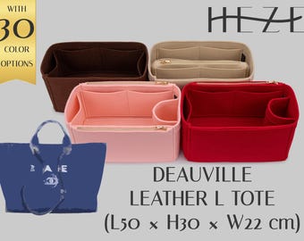 Leather L Tote Bag Organizer Insert, Felt Purse Organizer