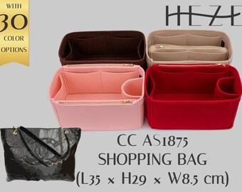 Custom Bag Organizer Insert for CC AS1875 Shopping Bag | Versatile Multi-Pocket Felt Handbag Insert | Durable Tote Organizer