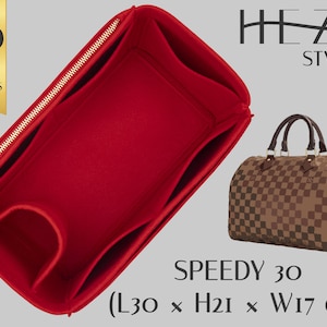 Custom Purse Storage Organizer for Speedy 30 - Felt Handbag Insert with Zipper Options