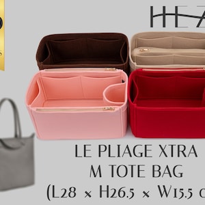 Le Pliage Xtra M トートバッグ用カスタムバッグオーガナイザーインサート | 多目的マルチポケットフェルトハンドバッグインサート | 耐久性のあるトートオーガナイザー