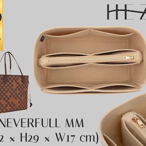 Organisateur de sac à main en feutre personnalisable : insert multipoches pour sac à main Neverfull MM | Accessoire haut de gamme