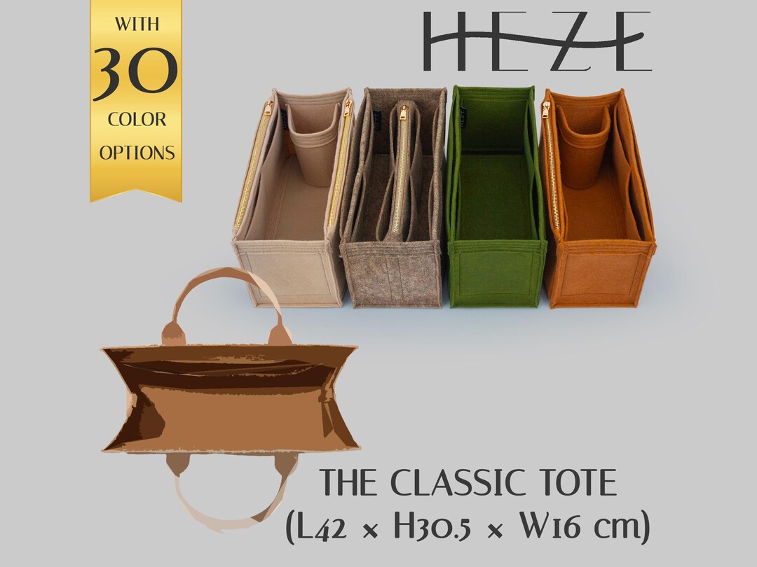 Customizable Felt Organizer Insert for Classic Tote Bags: Multi-pocket ...