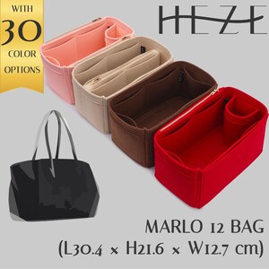 Anpassbarer Filz-Geldbeutel-Organizer für Marlo 12 Tasche: Einsatz mit mehreren Taschen für die Organisation von Handtaschen