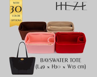 Deluxe Felt Tote Bag Insert for Bayswater Tote Bag, Customizable Handbag Organizer with Pockets